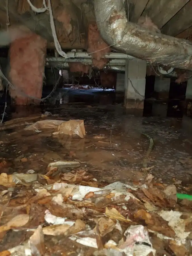 Crawl space flood assessment for Commercial Water Damage Restoration in South Riding