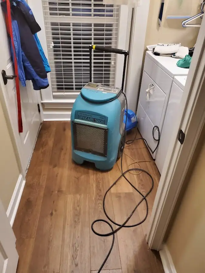 Commercial dehumidifier deployed for Flood Damage Cleanup in South Riding